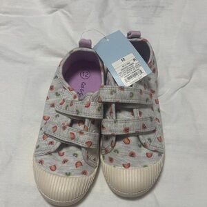 Cat & Jack Gray Sneakers with Rainbow Design